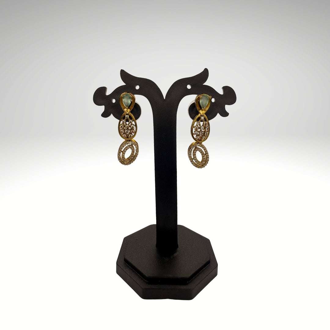 Elegant Gold-Plated Necklace Set with Earrings | DJ_002